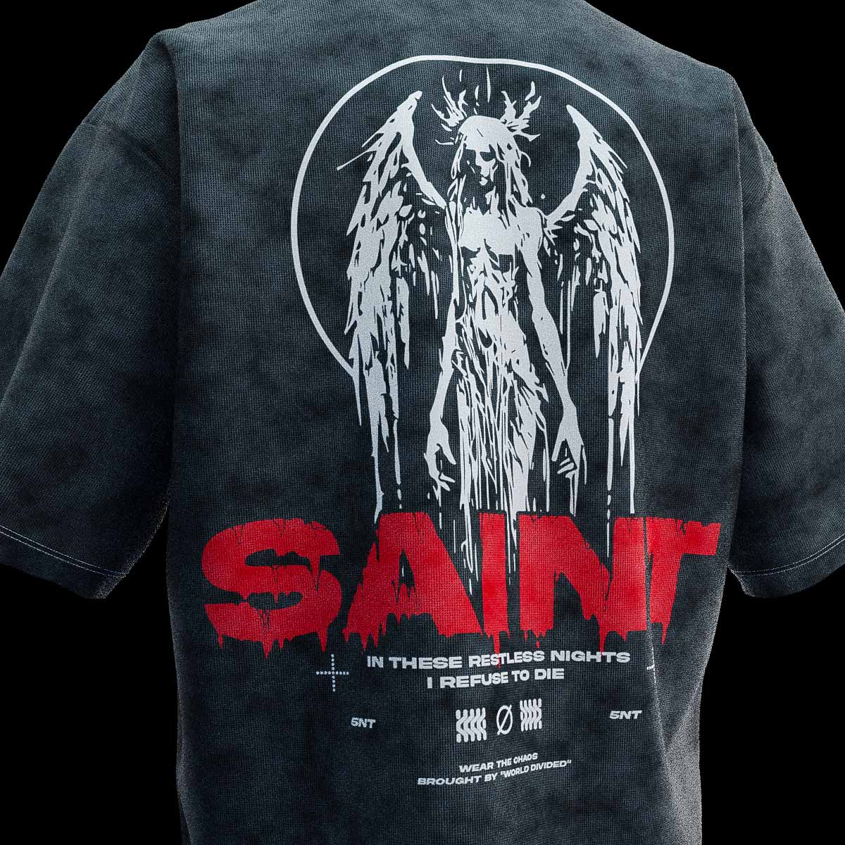 saint distressed tee